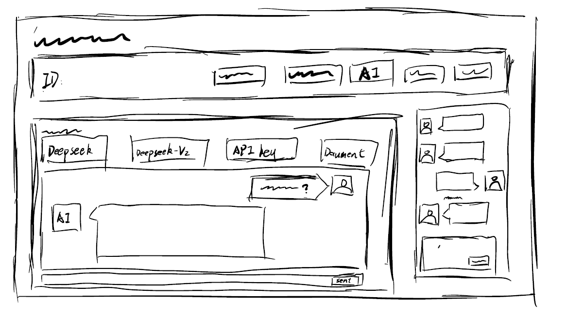 AI Assistant interface showing chat with AI