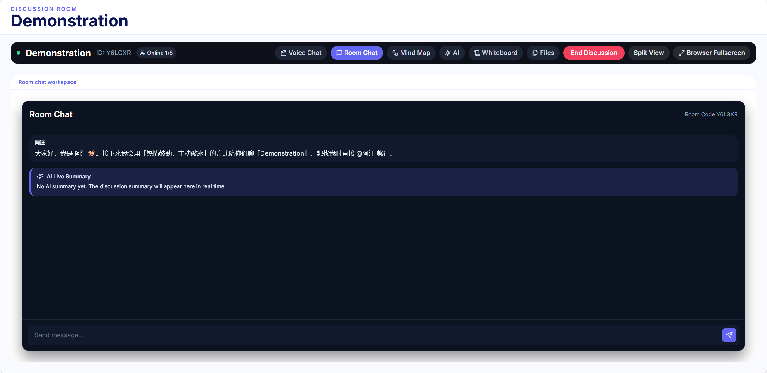 AI Pet Icebreaking interface showing structured icebreaking interaction